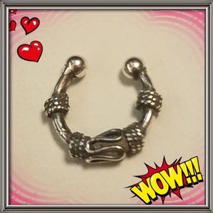 Faux body jewelry in sterling silver